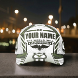Custom Name World Adjusts Cap – Personalized Bold Graphic Hat