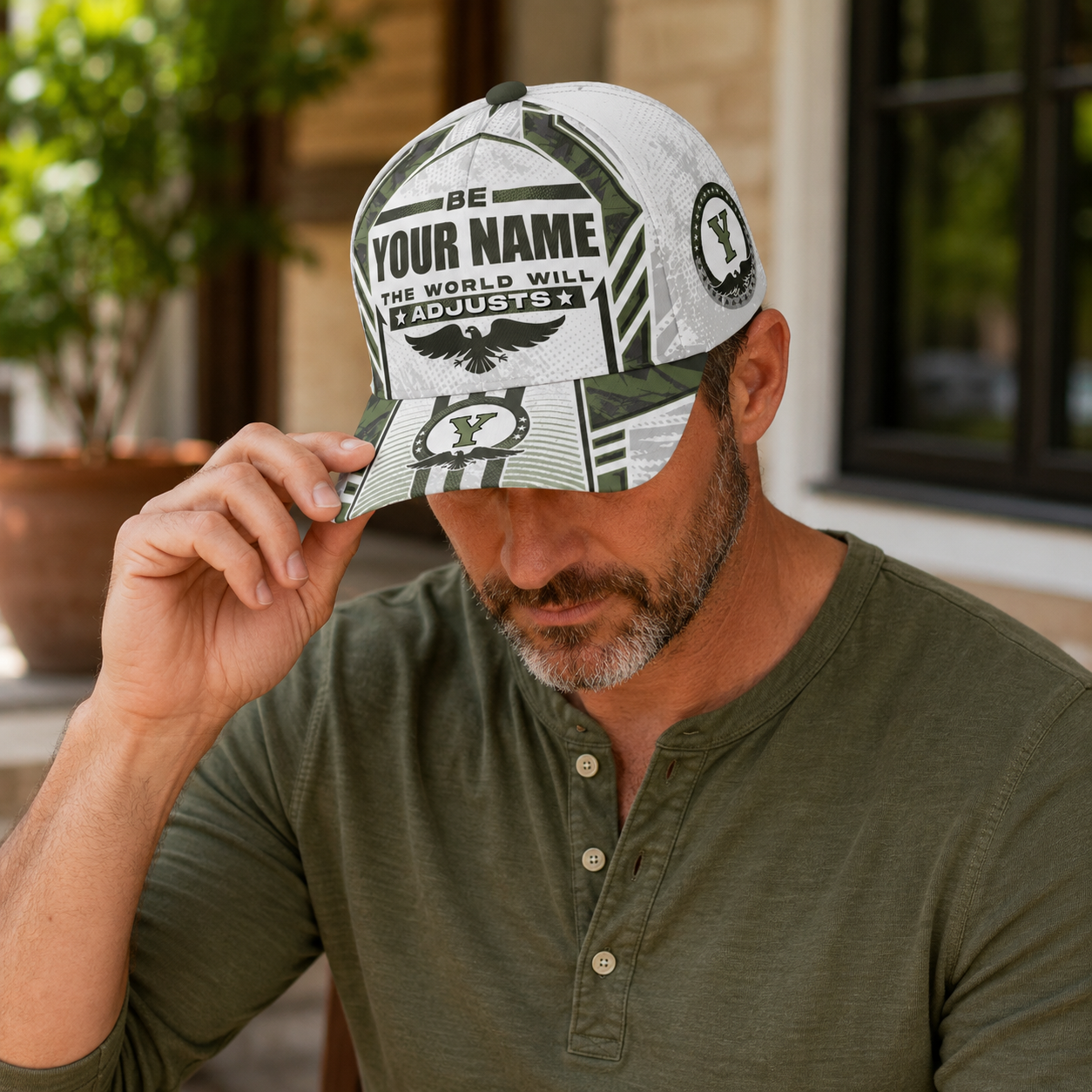 Custom Name World Adjusts Cap – Personalized Bold Graphic Hat