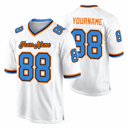 Personalized Blue Blaze Football Jersey – Custom Name & Number Game Day Shirt - GFN01FJ004