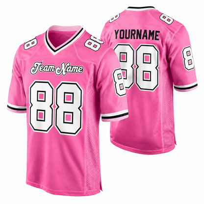 Personalized Pink Thunder Football Jersey – Custom Name & Number Game Day Shirt- GFN01FJ005