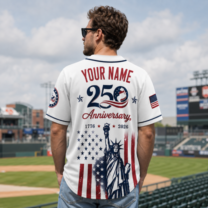 Personalized Heritage Stars 250 Baseball Jersey – Custom Name America Freedom Shirt - GFN01BJ004