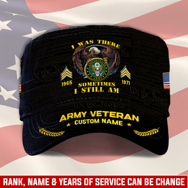Personalized US Veteran Cap - Military Cap - Sometimes I Still Am