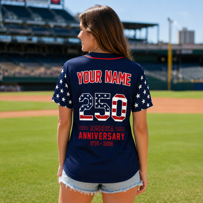 Personalized Starfield America 250 Baseball Jersey – Custom Name America Freedom Shirt - GFN01BJ006