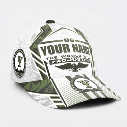 Custom Name World Adjusts Cap – Personalized Bold Graphic Hat
