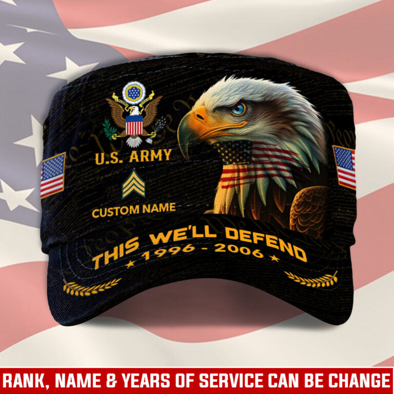 Personalized US Veteran Cap - Military Cap - Always Remember, Never Forget