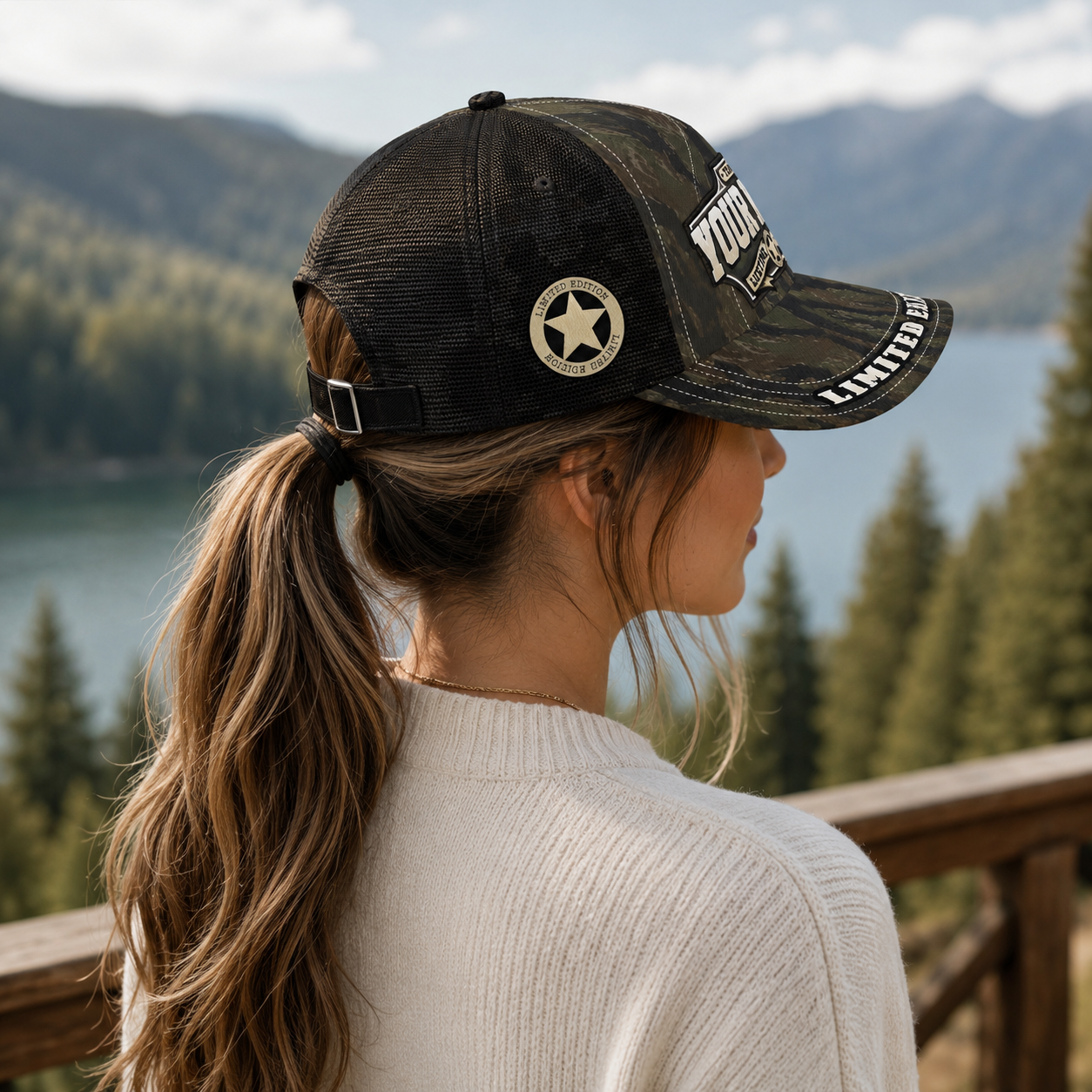 Personalized Lifetime Member Camo Trucker Cap – Custom Name Limited Edition Hat