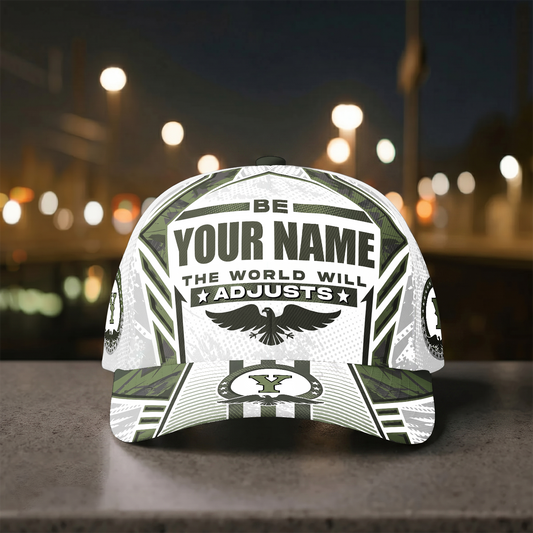 Custom Name World Adjusts Cap – Personalized Bold Graphic Hat