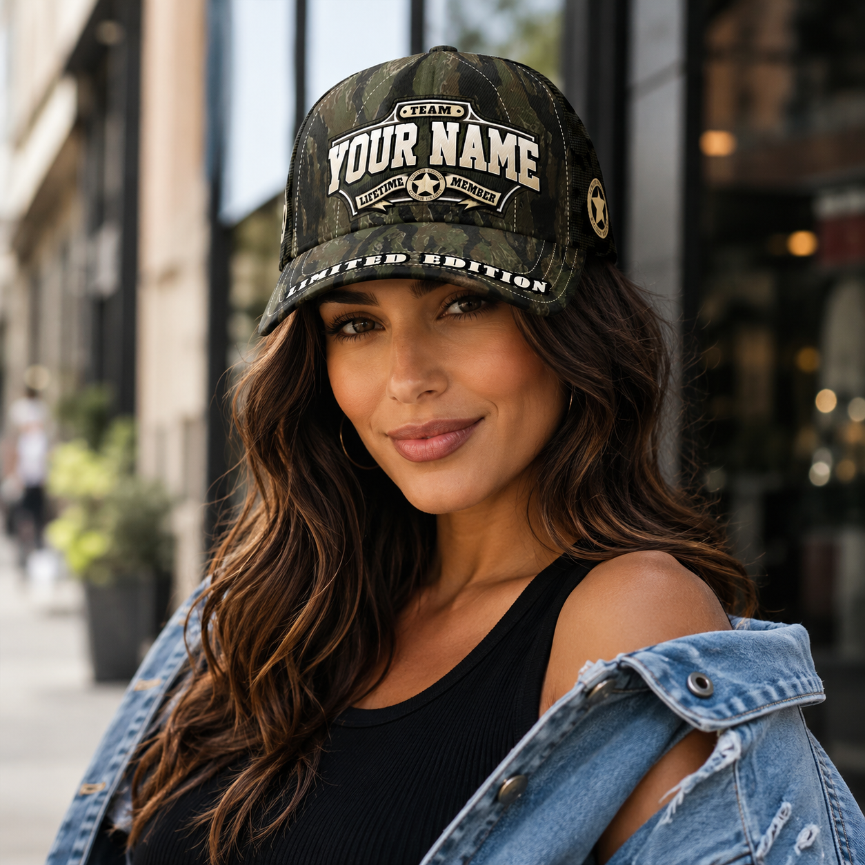 Personalized Lifetime Member Camo Trucker Cap – Custom Name Limited Edition Hat