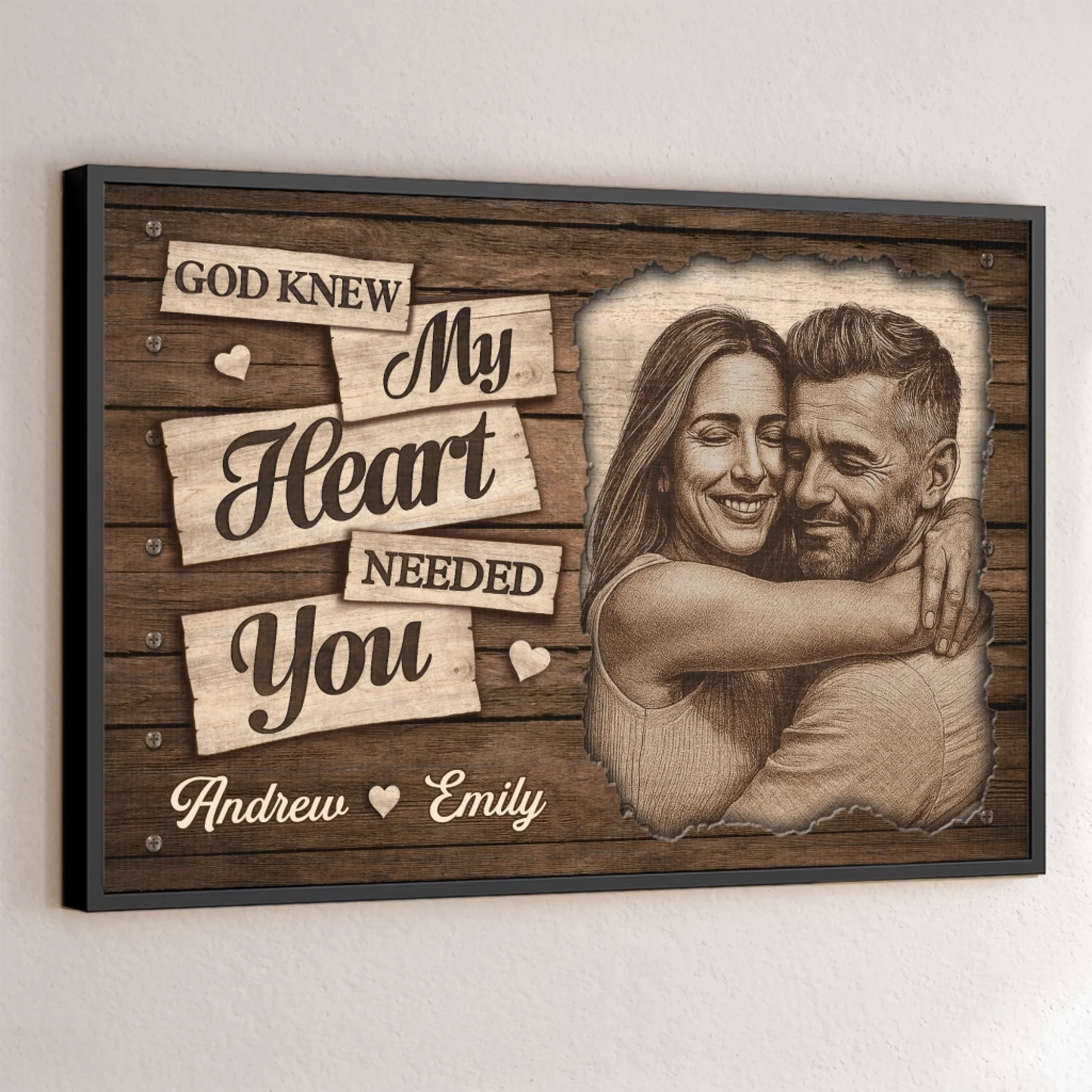 Custom Photo Horizontal Poster - Personalized Anniversary Wedding Gifts For Husband And Wife, Him And Her - You Make My Days Lighter