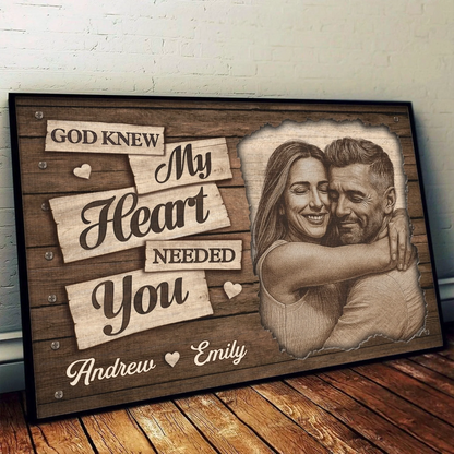Custom Photo Horizontal Poster - Personalized Anniversary Wedding Gifts For Husband And Wife, Him And Her - You Make My Days Lighter