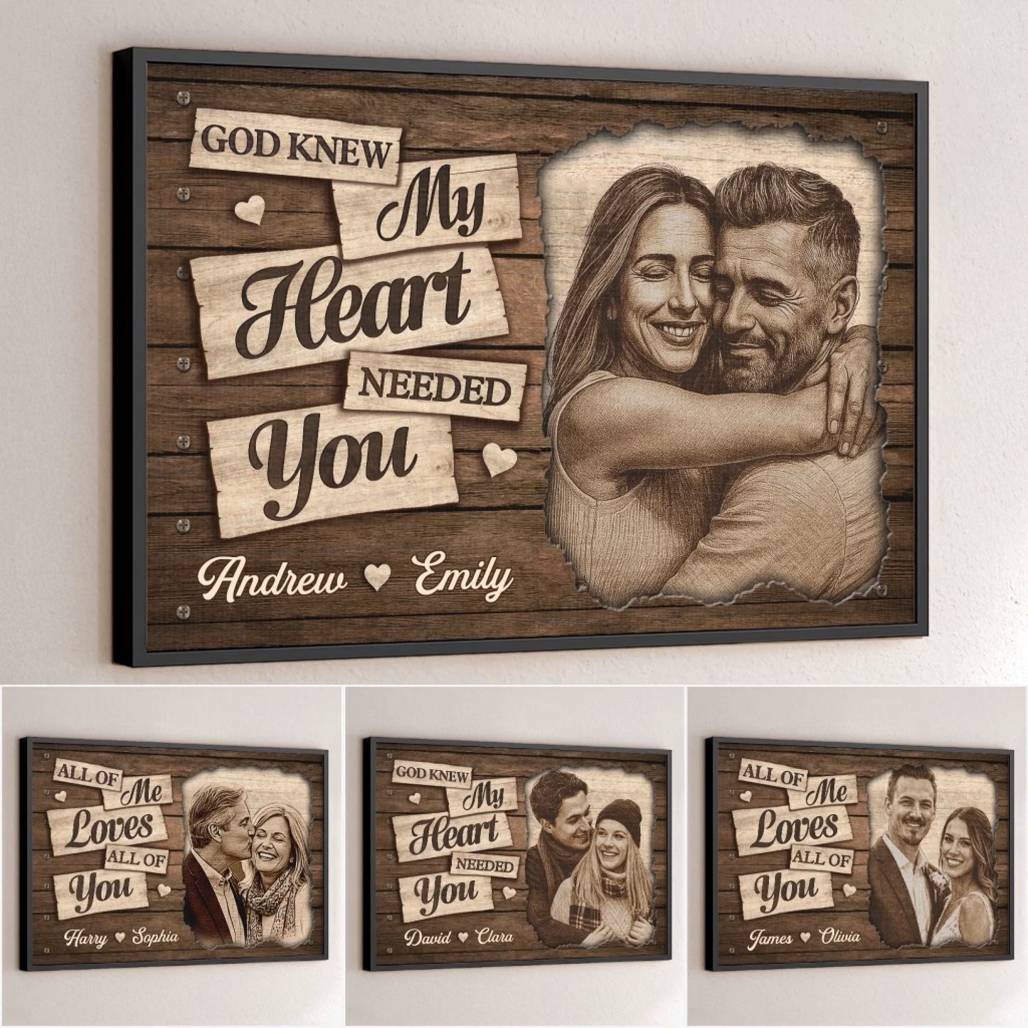 Custom Photo Horizontal Poster - Personalized Anniversary Wedding Gifts For Husband And Wife, Him And Her - You Make My Days Lighter