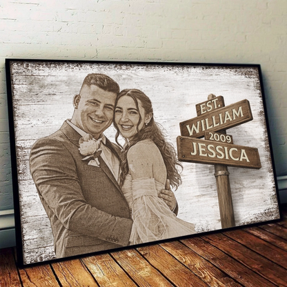 Custom Photo Horizontal Poster - Personalized Anniversary Wedding Gifts For Husband And Wife, Him And Her - Love Chosen Again Today