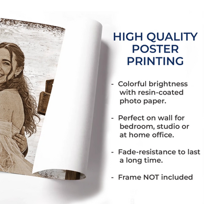 Custom Photo Horizontal Poster - Personalized Anniversary Wedding Gifts For Husband And Wife, Him And Her - Love Chosen Again Today