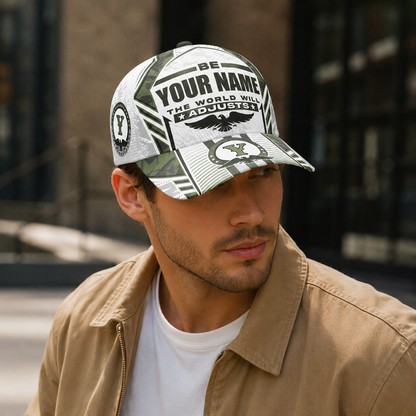 Custom Name World Adjusts Cap – Personalized Bold Graphic Hat