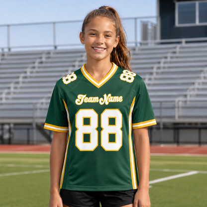 Personalized Forest Gold Football Jersey – Custom Name & Number Game Day Shirt - GFN01FJ002