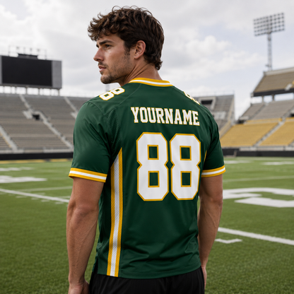 Personalized Forest Gold Football Jersey – Custom Name & Number Game Day Shirt - GFN01FJ002