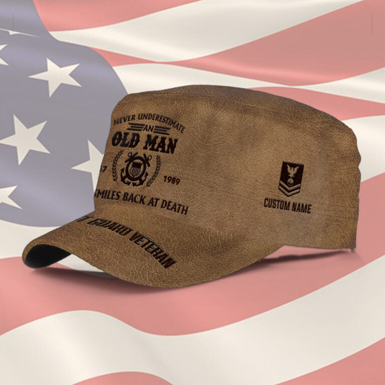 Personalized US Veteran Cap - Military Cap - Who Smiles Back At Death