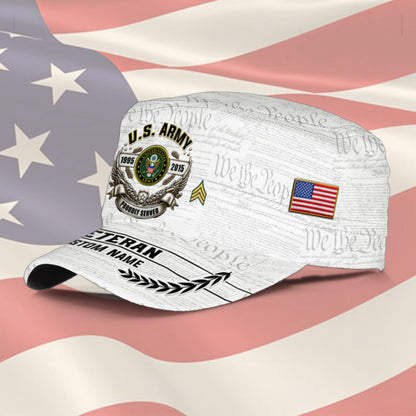 Personalized US Veteran Cap - Military Cap - Proudly Served