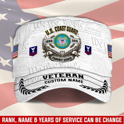 Personalized US Veteran Cap - Military Cap - Proudly Served