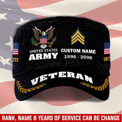Personalized US Veteran Cap - Military Cap - Defender of Freedom