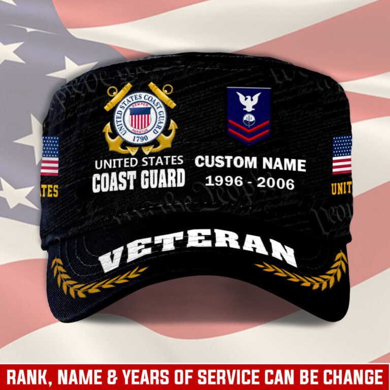 Personalized US Veteran Cap - Military Cap - Defender of Freedom