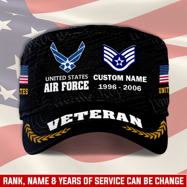 Personalized US Veteran Cap - Military Cap - Defender of Freedom