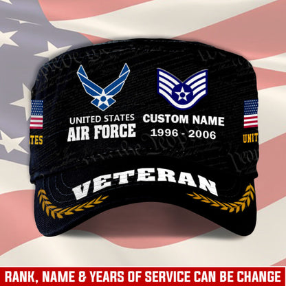 Personalized US Veteran Cap - Military Cap - Defender of Freedom