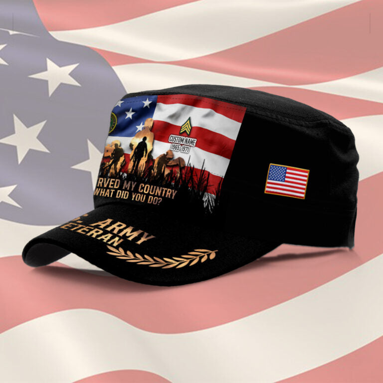 Personalized US Veteran Cap - Military Cap - I Served My Country