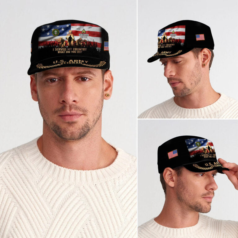 Personalized US Veteran Cap - Military Cap - I Served My Country