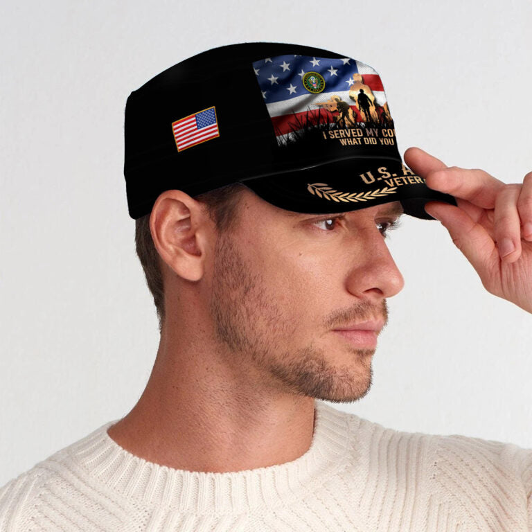 Personalized US Veteran Cap - Military Cap - I Served My Country