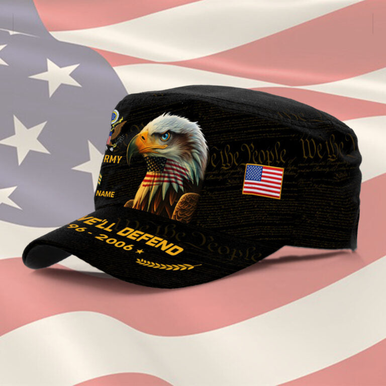 Personalized US Veteran Cap - Military Cap - Always Remember, Never Forget