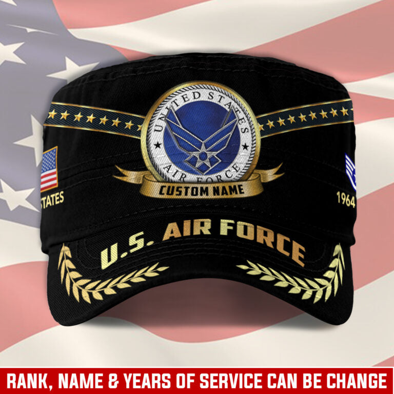 Personalized US Veteran Cap - Military Cap - Land Of The Free, Because Of The Brave