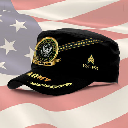 Personalized US Veteran Cap - Military Cap - Land Of The Free, Because Of The Brave