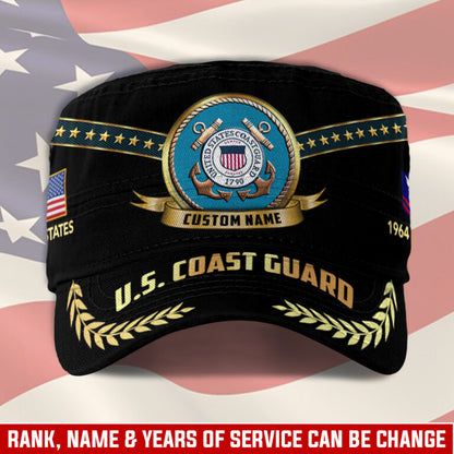 Personalized US Veteran Cap - Military Cap - Land Of The Free, Because Of The Brave
