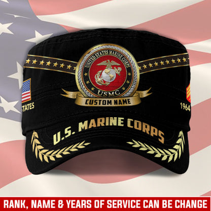 Personalized US Veteran Cap - Military Cap - Land Of The Free, Because Of The Brave