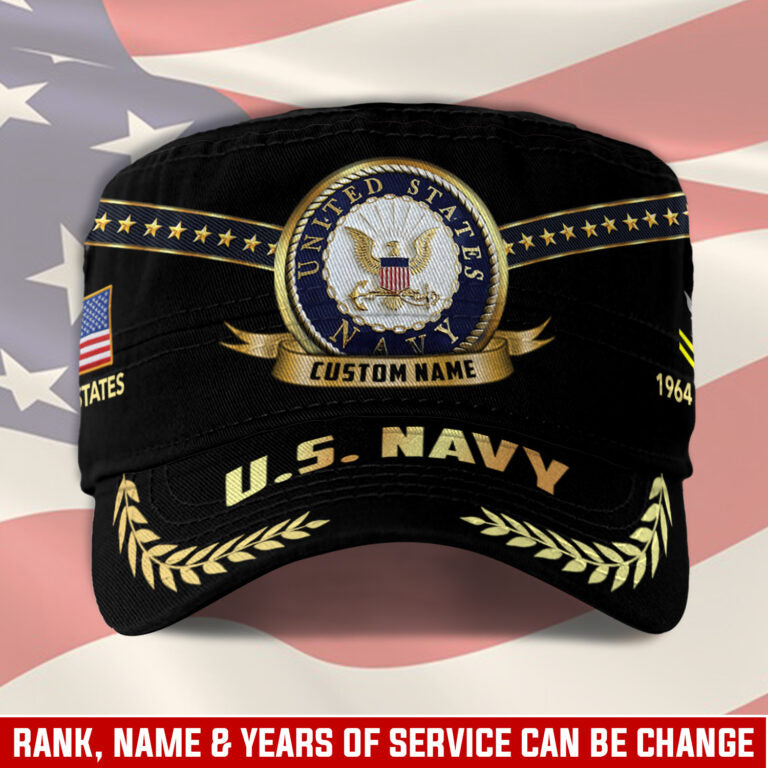 Personalized US Veteran Cap - Military Cap - Land Of The Free, Because Of The Brave