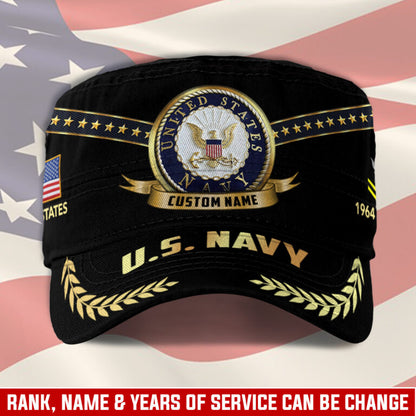 Personalized US Veteran Cap - Military Cap - Land Of The Free, Because Of The Brave