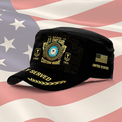 Personalized US Veteran Cap - Military Cap - Proudly Served