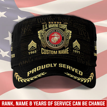 Personalized US Veteran Cap - Military Cap - Proudly Served