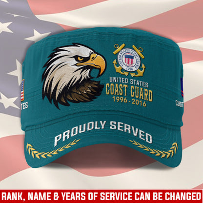 Personalized US Veteran Cap - Military Cap - E 8 Gold