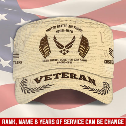 Personalized US Veteran Cap - Military Cap - Been There - Done That Damn Proud Of It