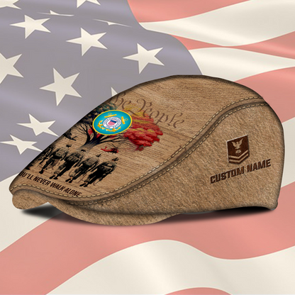 Personalized U.S. Coast Guard Rank Jeff Cap