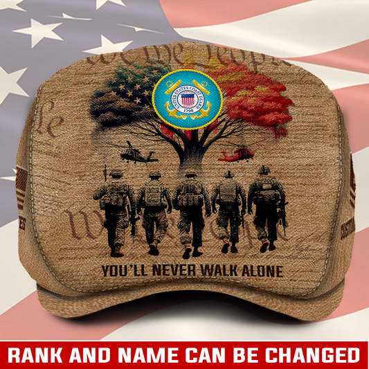 Personalized U.S. Coast Guard Rank Jeff Cap