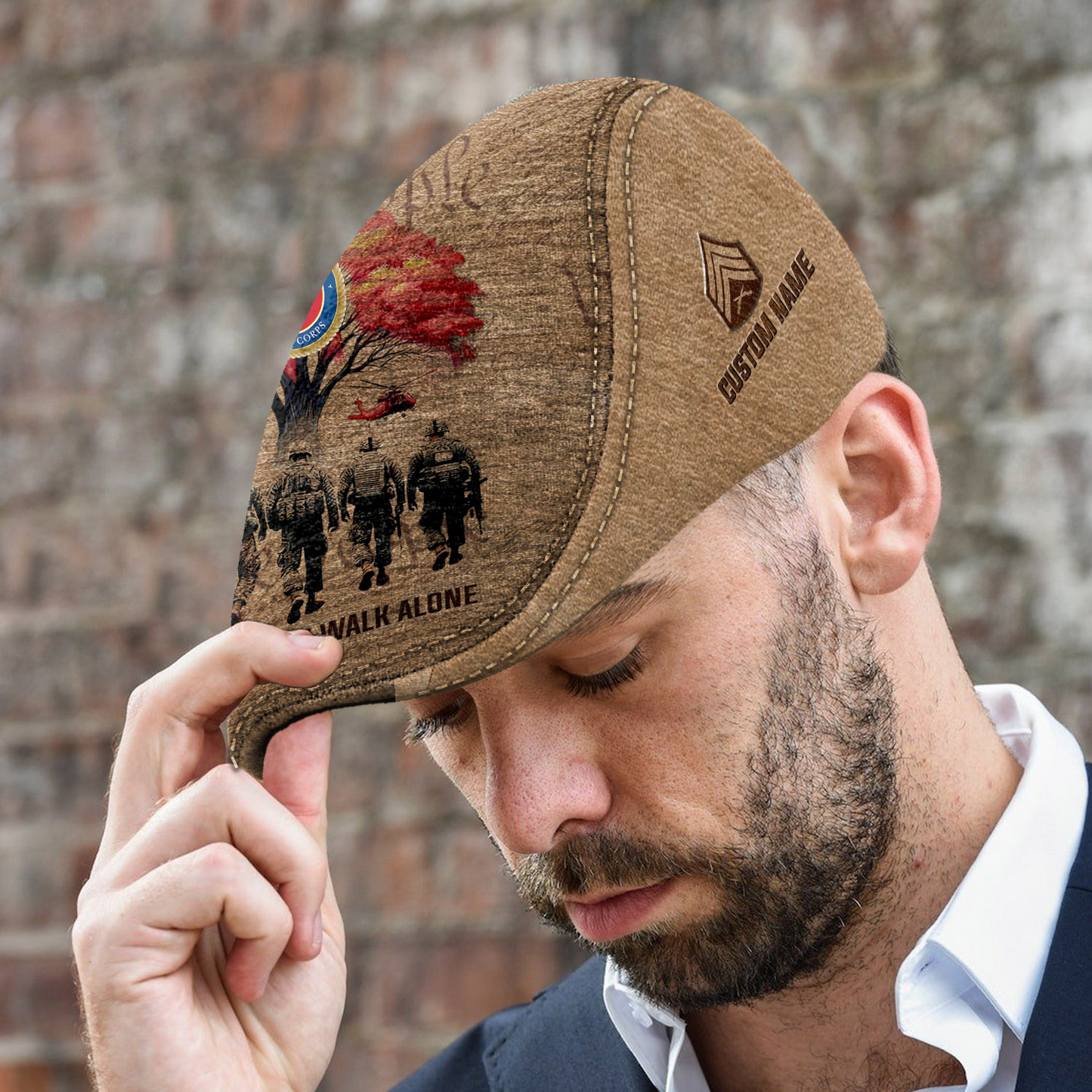 Personalized U.S. Marine Corps Rank Jeff Cap