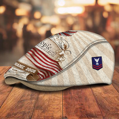 Personalized U.S. Coast Guard Veteran Cap – Custom Name & Years of Service