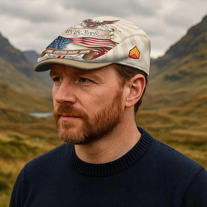 Personalized U.S. Marine Corps  Veteran Cap – Custom Name & Years of Service