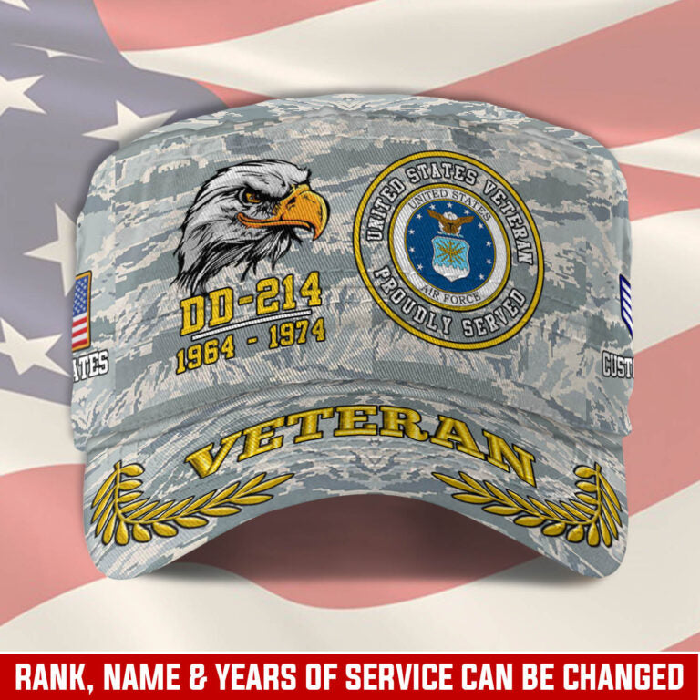 Personalized US Veteran Cap - Military Cap - Lest We Forget