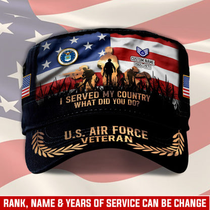 Personalized US Veteran Cap - Military Cap - I Served My Country