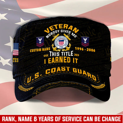 Personalized US Veteran Cap - Military Cap - This Title I Earned It