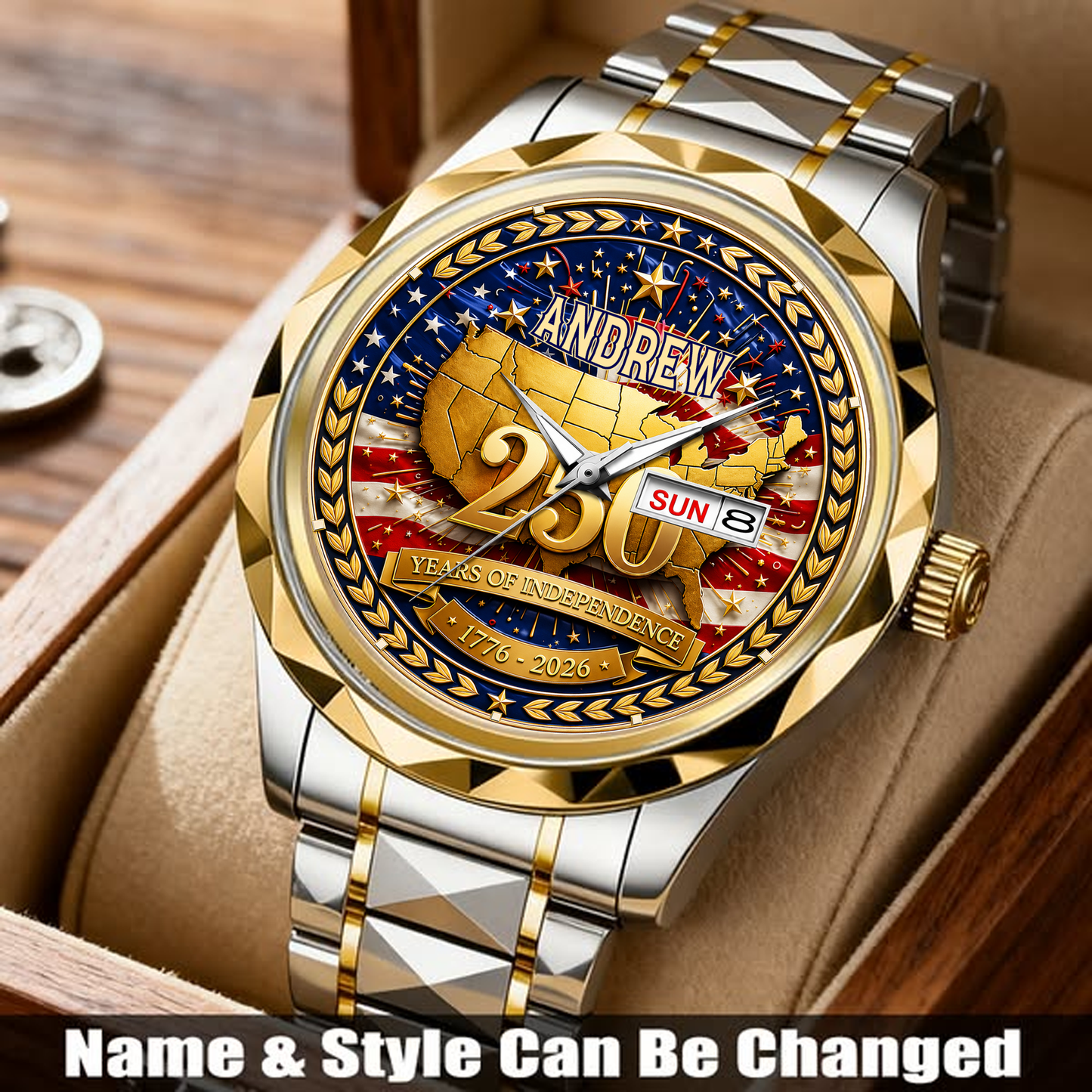 ANDREW - TC01WT010 - Customized 250th Anniversary USA Watch
